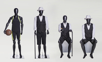 HM01-G-X Mannequin articulé réglable, modèle de présentation corps entier pour magasin de vêtements, vitrine de vente au détail