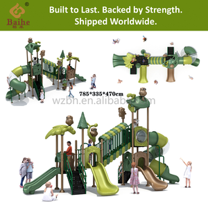 Baihe rừng loạt ngoài trời nhựa trượt thương mại thiết bị sân chơi cho mẫu giáo mầm non vườn trẻ em - Product Image 4