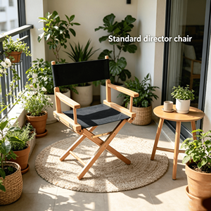 Chaise de Réalisateur Pliante Premium et Robuste, Conforme aux Normes, avec Support Ergonomique pour Maquillage en Intérieur, Espace de Repas en Extérieur et Terrasse - Product Image 3