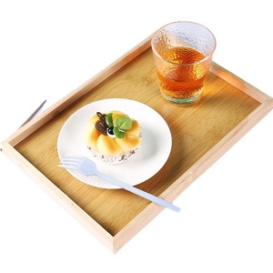 Plateau en bois, plateau rectangulaire japonais en bambou, plateau à pain et à sushi, plateau de présentation commercial pour hôtel, plateau de service pour barbecue - Product Image 4