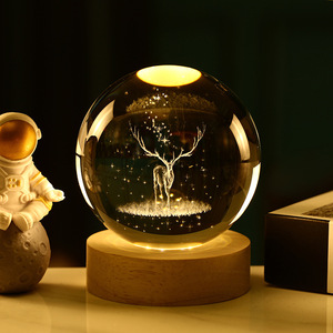 Venta al por mayor bolas de cristal de luz cálida adornos de bolas de cristal bola de cristal - Product Image 5