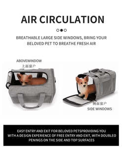 Sac de transport pliable et respirant <span class=keywords><strong>en</strong></span> maille pour animaux de compagnie, cage de voyage pour petits chiens et chats - Product Image 5