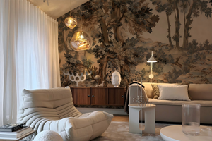 Papier peint mural paysage beige en <span class=keywords><strong>tapisserie</strong></span>, papier peint non tissé de qualité supérieure pour la décoration intérieure de chambre à coucher - Product Image 2