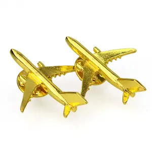 No Minimum Factory Design Logo Metal Airplane Pin Badges Aluminium Pin Custom Enamel Pin Manufacturer