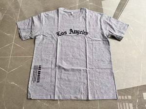 Camiseta de Algodón Cómoda para Hombre, Estilo Casual, Cuello Redondo, Manga Corta, con Estampado de Letras de <span class=keywords><strong>Los</strong></span> Ángeles, Venta al Por Mayor - Product Image 5