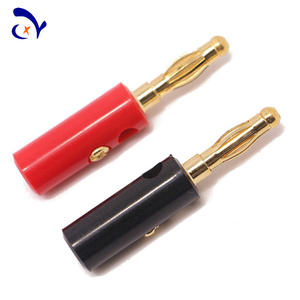ブラック + レッド4.0mmバナナコネクタ2P金メッキソルダーレスピン電子真鍮コンタクト素材 - Product Image 6