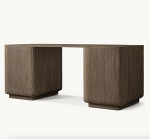 Muebles de oficina sasánida Diseño contemporáneo Escritorio Ciro hecho a mano de abeto europeo cepillado con alambre - Product Image 3