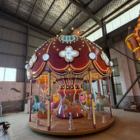 Manège de fête foraine extérieur pour enfants, carrousel 12 places de haute qualité, manège antique pour enfants à vendre