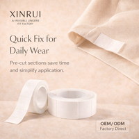 Cinta Adhesiva Invisible XINRUI para Ropa, Rollo de Fijación Cómodo de Papel para Blusas sin Espalda, Uso Diario