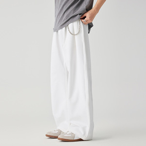 Pantalon décontracté style Old Money, respirant, infroissable, en <span class=keywords><strong>tissu</strong></span> slub, coupe décontractée, design minimaliste, pantalon habillé élégant pour homme - Product Image 2