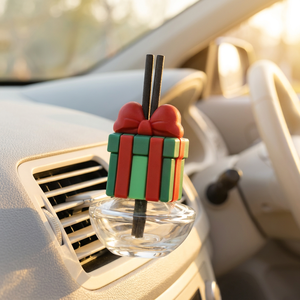 Christmas Tree Shape Car Air Freshener Empty Glass Bottle <b>With</b> Plastic Top And Black <b>Stick</b> For Home Fragrance - Product Image 6