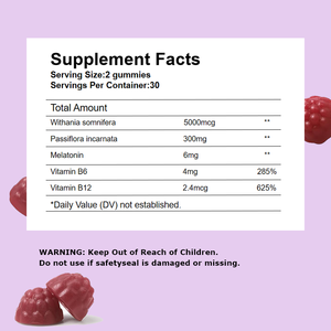 Gomitas de Melatonina de 3 mg de Marca Propia con Vitamina B6, Suplementos Personalizados para el Sueño, 60 Gomitas - Product Image 2