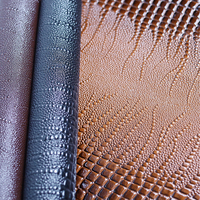 Tissu en cuir PVC texturé à motif de pieuvre en relief de 1,0 mm d'épaisseur en gros pour canapé et meubles