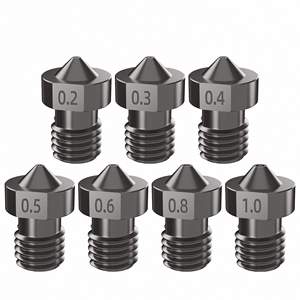 Buse en acier trempé résistant à l'usure <span class=keywords><strong>E3DV6</strong></span> 0.2/0.3/0.4/0.5/0.6/0.8/1.0/1.75mm sélection de taille imprimante 3d accessoires essentiels - Product Image 1