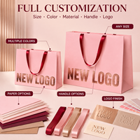 Sac en Papier Personnalisé de Luxe Marron pour Commerce de Détail, Impression Couleur, Vêtements, Cadeaux, Bijoux, Emballage Kraft Noir Rose avec Logo
