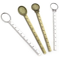 Règle signet plateau de base cabochon base ébauches paramètres et verre cabochon camée bijoux à bricoler soi-même faisant des accessoires