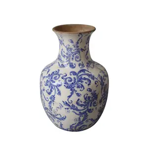 china jingdezhen suppliers large size Blue and White Vase Table Centerpiecesqing dynasty chinese vases for Home Living Room