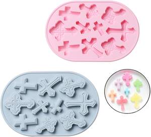 Moules en silicone en forme de <span class=keywords><strong>croix</strong></span> pour la décoration de gâteaux et de cupcakes, décoration de gâteau de baptême, moule à chocolat et à fondant, outils pour gâteaux en forme de <span class=keywords><strong>croix</strong></span> - Product Image 3