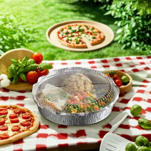 Piani per pizza da 9 pollici in lamina di alluminio che soddisfano le fodere resistenti al grasso per arrostire il barbecue riciclabili