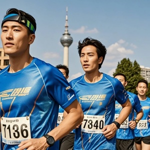 100% Polyester Unisex O-Neck Knitted T-Shirt Quick Dry Digital Printing Moisture <b>Wicking</b> Oversized Fit Running Event Marathon - Product Image 1