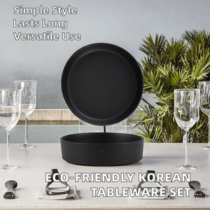 Juego de Platos de Cerámica Estilo Coreano Ecológico, Rústico y Botánico, de Arcilla Arenisca y Porcelana, para Hoteles y Fiestas - Product Image 2