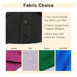 Jersey de hombre de botón suave ligero 180GSM de alta calidad para camisa uniforme Formal de dobladillo dividido suelto en patrón sólido negro - Product Image 3