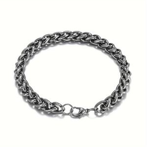 Nueva pulsera de una sola <span class=keywords><strong>quilla</strong></span> de acero inoxidable para hombres hip hop Street fábrica al por mayor - Product Image 1