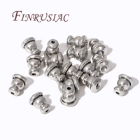 Bouchons d'oreille en métal plaqué or 18K/14K, bouchons d'oreille DIY, bouchons d'oreille bloqués, accessoires pour bijoux, composants
