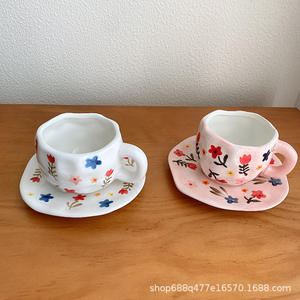 Classico sottosmalto dipinto a mano porcellana tazza di latte per la colazione blu cielo bianco nuvola 250ml tazza di caffè uso domestico - Product Image 3