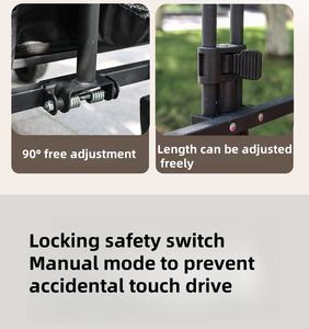 Poeticexist รถเข็นไฟฟ้าแบบพับได้สำหรับตั้งแคมป์พับได้สี่ล้อขนาดใหญ่สำหรับกลางแจ้ง - Product Image 5