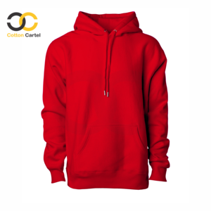 Alta calidad 500 GSM algodón grueso en blanco liso de peso pesado sudaderas con capucha de gran tamaño con logotipo personalizado de talla grande sudaderas con capucha Unisex sin cuerda para hombres - Product Image 2