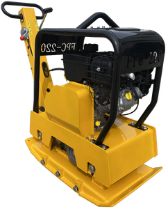 Compacteur à plaques vibrantes diesel jaune FPC-220 avec moteur Lifan pour le compactage de la terre - Product Image 1