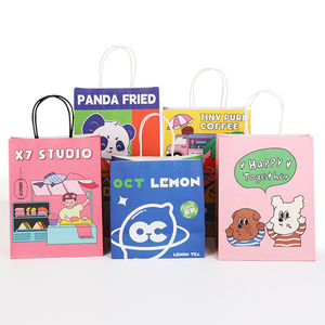 Bolsas de Papel Kraft Personalizadas, Desechables, Ecológicas, Biodegradables, Reciclables con Asa Trenzada e Impresión de Logotipo para Comida para Llevar - Product Image 3