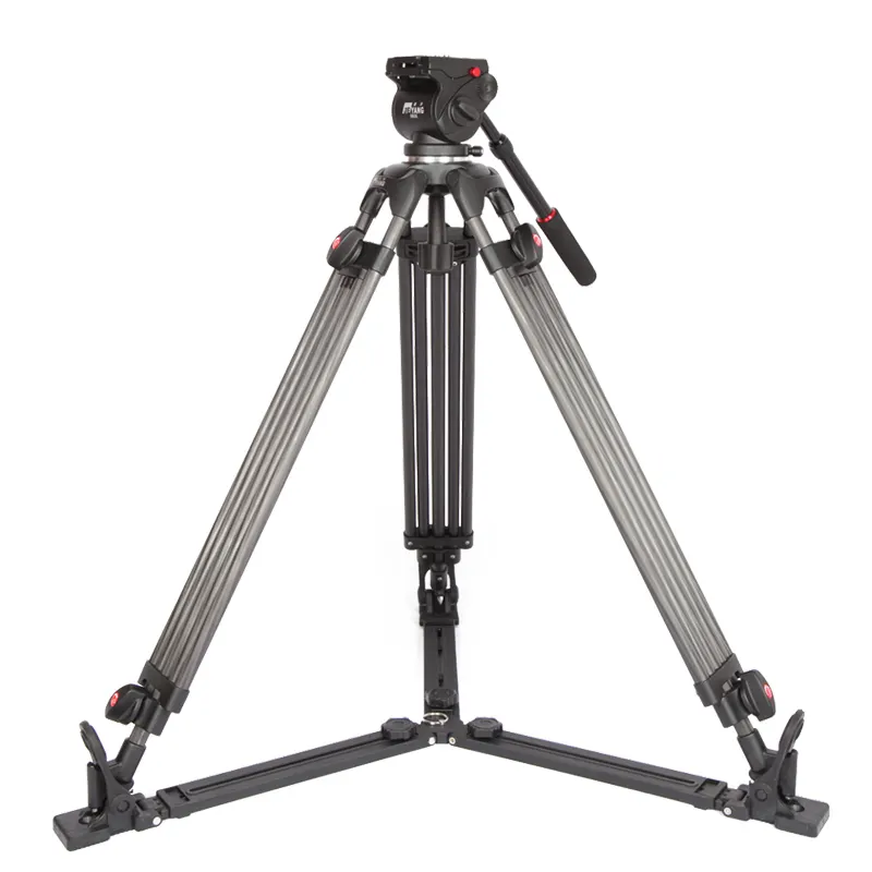 Jiiyang Tripod serat karbon, kamera ekstender lantai Video profesional cocok dengan Manfrotto