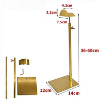 Support de présentation de table réglable en métal doré, multi-usages pour sacs à main, colliers, bijoux, vitrine de magasin de vêtements