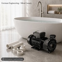 Bomba de Spa de 2 Velocidades y 3HP, 230V, Conector AMP, Unión de 2 Pulgadas (60.3mm), Certificación CE, Motor PROWAY de Doble Velocidad para Jacuzzi/Bañera de Hidromasaje
