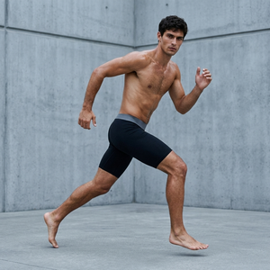 Shorts pour hommes sans plis à la taille, séchage rapide, matière confortable, taille élastique large, cordon de serrage, poches latérales, parfaits pour la course longue distance - Product Image 2