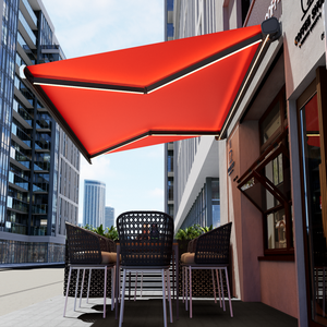 Nueva Pérgola Retráctil Eléctrica a Prueba de Luz, <span class=keywords><strong>Toldo</strong></span> de Aluminio, Apertura Automática, Fácil Instalación en Patio - Product Image 1