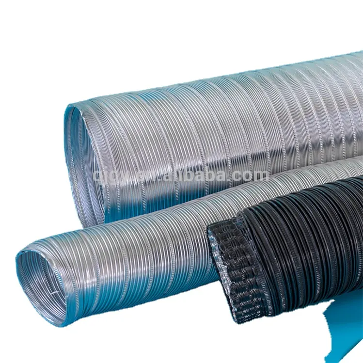 Không khí giải pháp nhôm ống dẫn khí linh hoạt PVC coated 8 inch semi-rigid ống linh hoạt