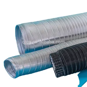 Air lösung aluminium flexible luftkanal PVC beschichtet 8 zoll semi-starre flexible rohr