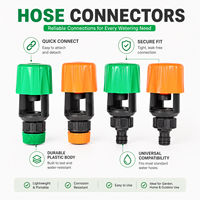 Adaptateur universel en plastique pour tuyau de mélangeur de cuisine domestique à usage agricole, diamètre 1/2'', haute pression, orange