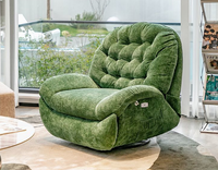 Tissu Nubuck moderne pieds en métal loisirs chaise unique nouveau Design canapé fauteuil pour salon luxe