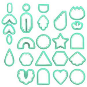 Juego de 24 Troqueles para Cortar <span class=keywords><strong>Arcilla</strong></span> Polimérica para Aretes y Joyería Hecha a Mano DIY - Product Image 1