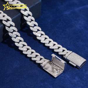 Gra Chứng Nhận 13Mm Moissanite Cuba Vòng Đeo Tay 925 Bạc Hip Hop Đồ Trang Sức Iced out Người Đàn Ông Vòng Đeo Tay Cuba Liên Kết Phong Cách - Product Image 4