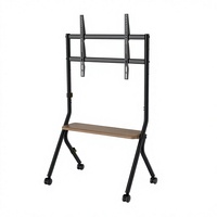 Support TV sur pied avec fixation pour téléviseurs de 32 à 65 pouces 75: Support de télévision intelligent en noyer avec table basse et moteur de levage pour écran mobile