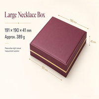 Boîte cadeau en cuir brossé rouge avec doublure en velours blanc, étui personnalisé pour collier, bague et boucles d'oreilles pour présentation