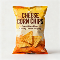 Sac en plastique d'emballage alimentaire souple en aluminium Mylar imprimé sur mesure, scellé à l'arrière, pour en-cas, fromage, chips de maïs