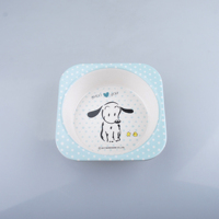 Service de table en mélamine WUHE, motif dessin animé, ensemble de vaisselle pour enfants avec assiette compartimentée, tasse, bol, fourchette et cuillère