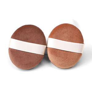 Pinkz Promoción Esponjas de Maquillaje Redondas Marrón Nude de Terciopelo Suave Personalizadas para Polvo y Maquillaje - Product Image 2