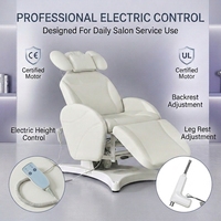 Table de Traitement Électrique pour Cils avec Appui-tête, Hauteur Réglable, Chaise de Soin pour Sourcils et Cils, Lit de Salon pour Extensions de Cils
